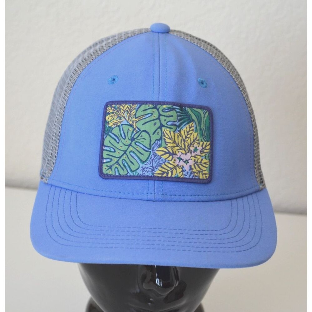 Trucker Hat Sunday Afternoons Jungle Leaf Patch Blue Gray Mesh Snapback Unisex